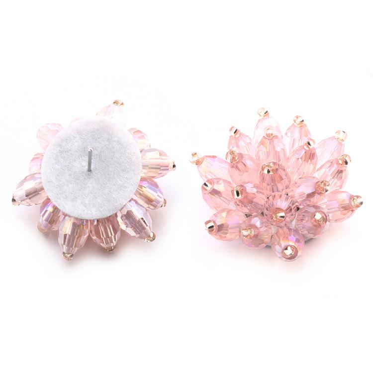 JMXD-Crystal Bead Earrings Summer Earrings Women's Exaggerated Jewelry Earrings