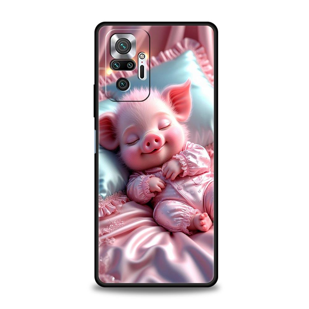 Funda Protectora de Cerdo Bonito para Teléfono para Redmi 14C 10C Note 15 14 13 12 10 11 K40 Pro Plus 5G Carcasa Suave de TPU Antigolpes Fundas Capas Bolsas