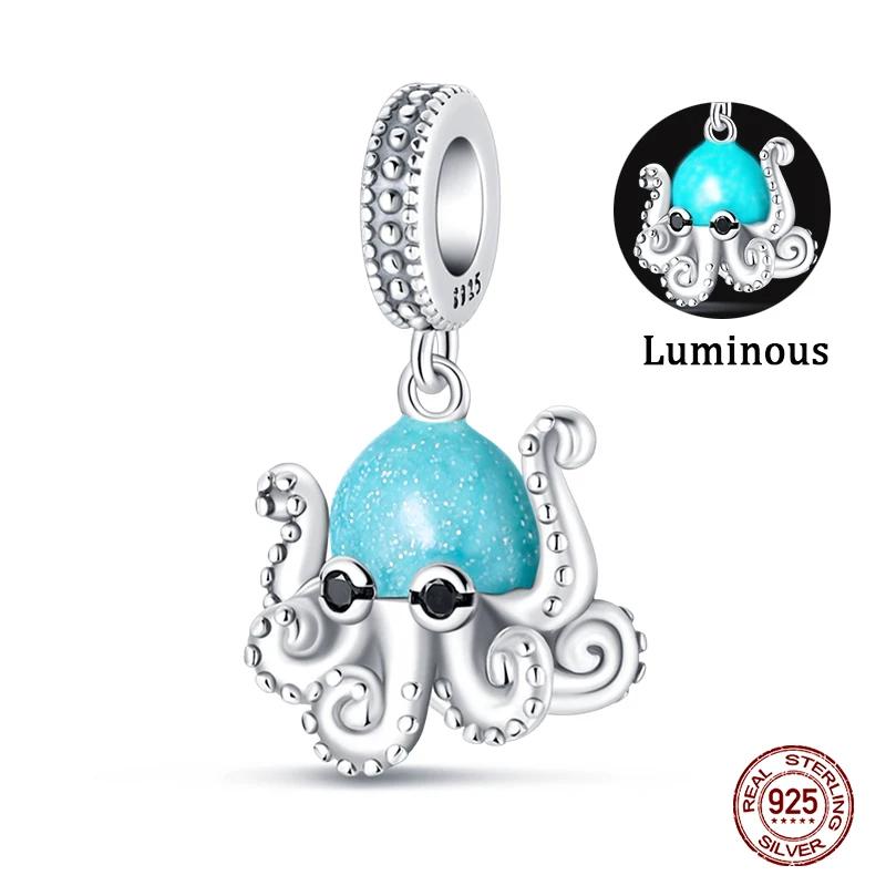 Turtles Whales Chameleon Luminous Firefly Butterfly Heart Fit Pan Charms Copper Original Bracelet For Jewelry Making