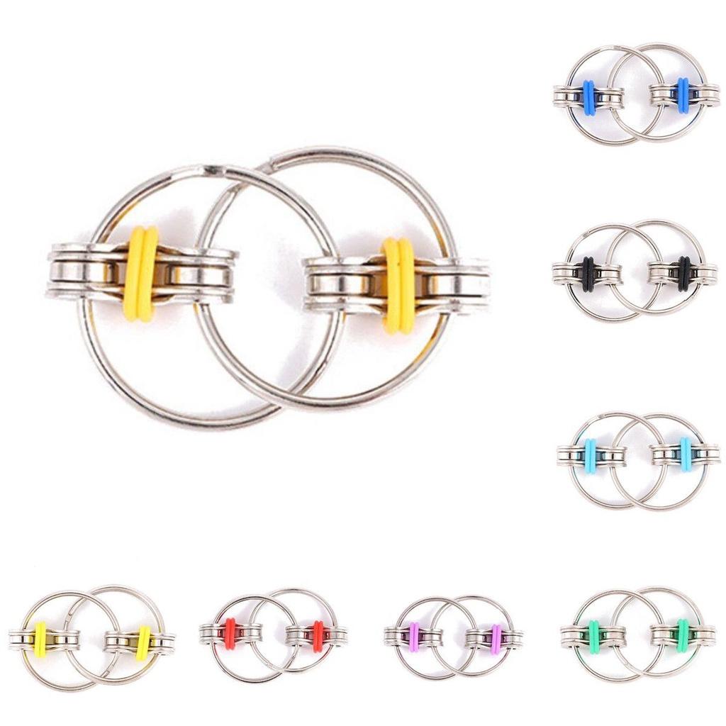 Charming Autism Adhd Anti-stress Adult Toys Key Ring Hand Bearing Tri-spinner Toy