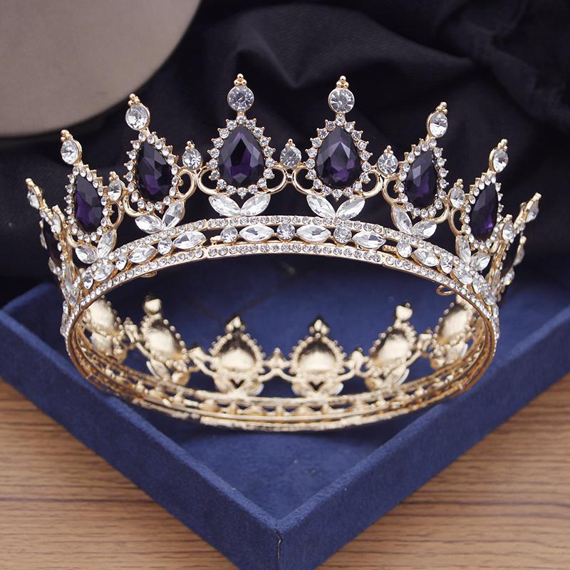 Винтажные королевские королевские тиары и короны выпускного вечера хрустальная диадема — фото 7