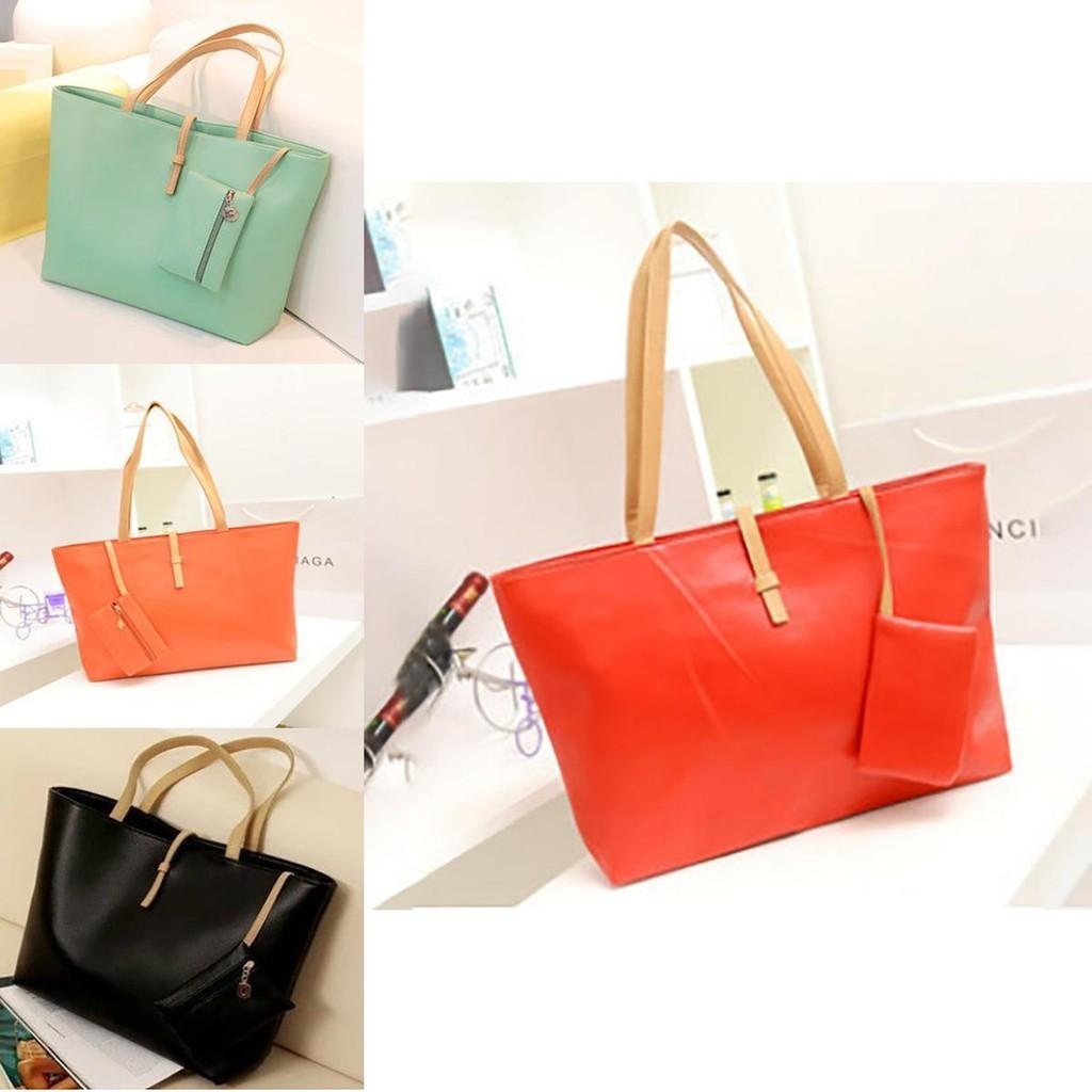Elegante Borsa a Tote da Shopping da Donna Borsa a Tracolla in Ecopelle con Scomparti Spaziosi