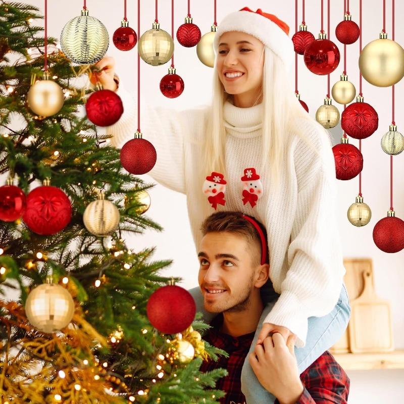 12Pcs 7cm Christmas Supplies Decoration for Christmas Tree Hanging Pendant for Home Decor New Year's Navidad Ball Gift Accessory