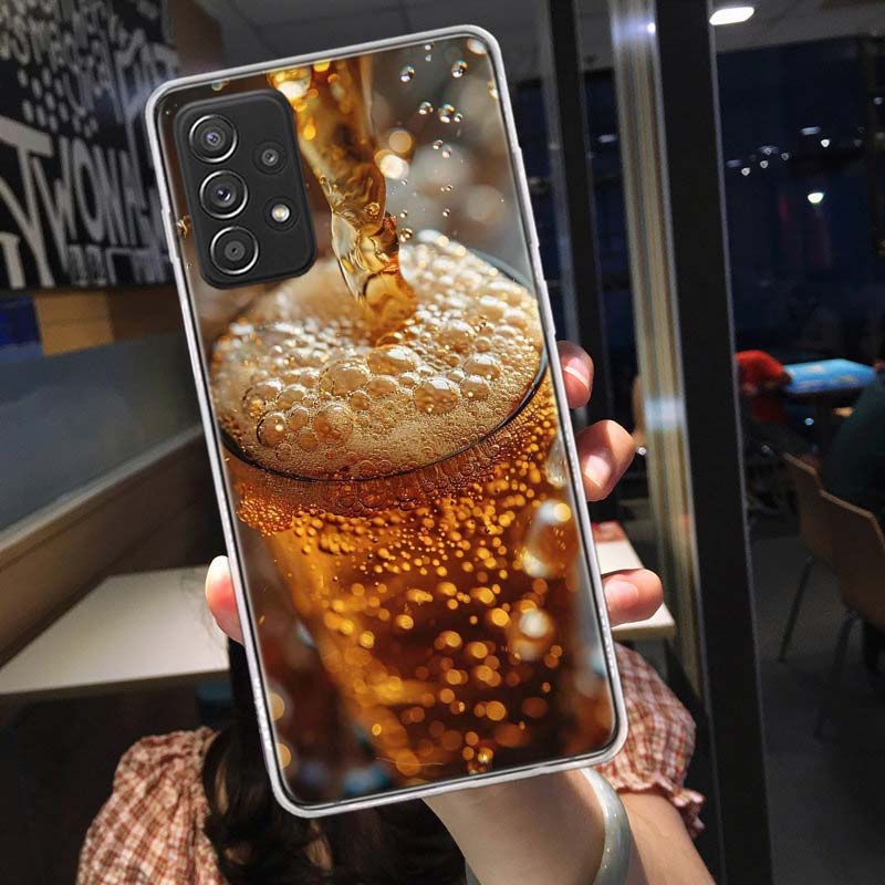 A Fresh Cold Beer Phone Case For Samsung A15 A25 A35 A55 Galaxy A12 A22 A32 A52S A72 A05S A02S A42 J6 J4 A6 A7 A8 A90 A80 J8 A9