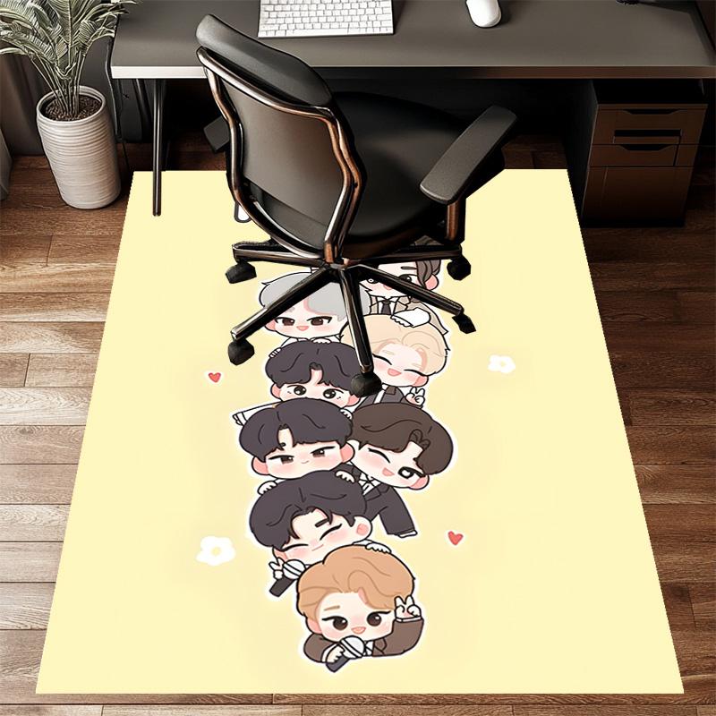 Custom Kpop Team Mat Personalized Name, Polyester Washable Indoor Entryway Rug, Gift for Christmas, Easter, Thanksgiving Day