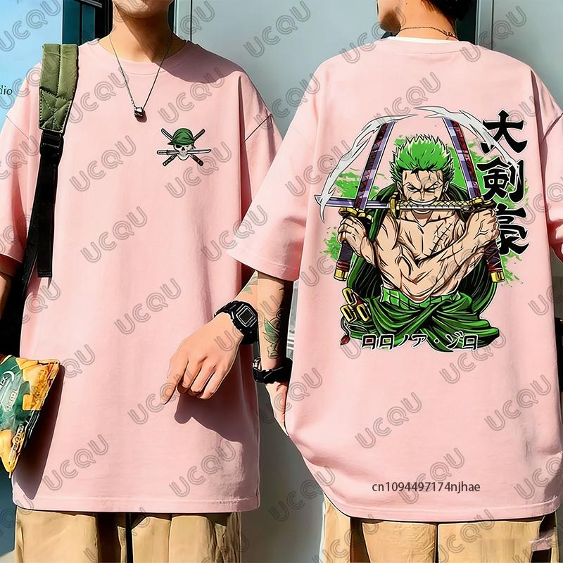 2026 Sommer Roronoa Zoro Cartoon Grafik Herren und Damen Baumwolle T-Shirt Kurzarm Cosplay T-Shirts Freizeit Oberteile