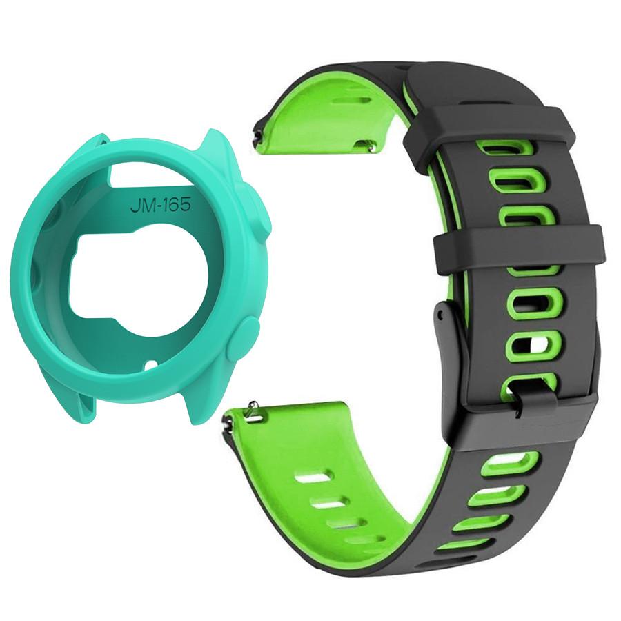 Silikonowe Etui+Pasek Do Garmin Forerunner 165 Miękki Sportowy Pasek do Zegarka Opaska na Nadgarstek Do Garmin Forerunner 165 Pokrowiec Ochronny