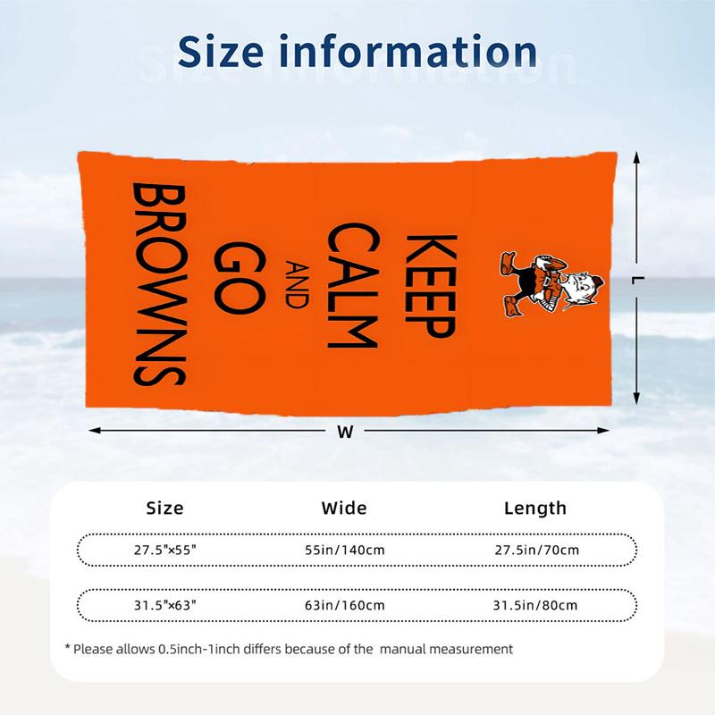 Cleveland Browns Beach towels also serve as bath towels summer essential a musthave for the outdoors the beach and the pool