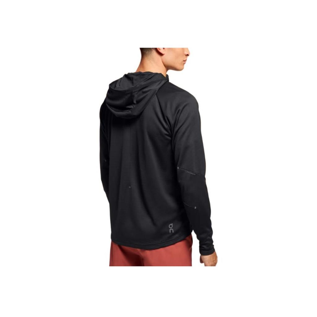 On Climate Zip Hoodie Warm Sweat-Wicking Hooded Lg Sleeve Jacket Men Jacket Black 1ME10250553