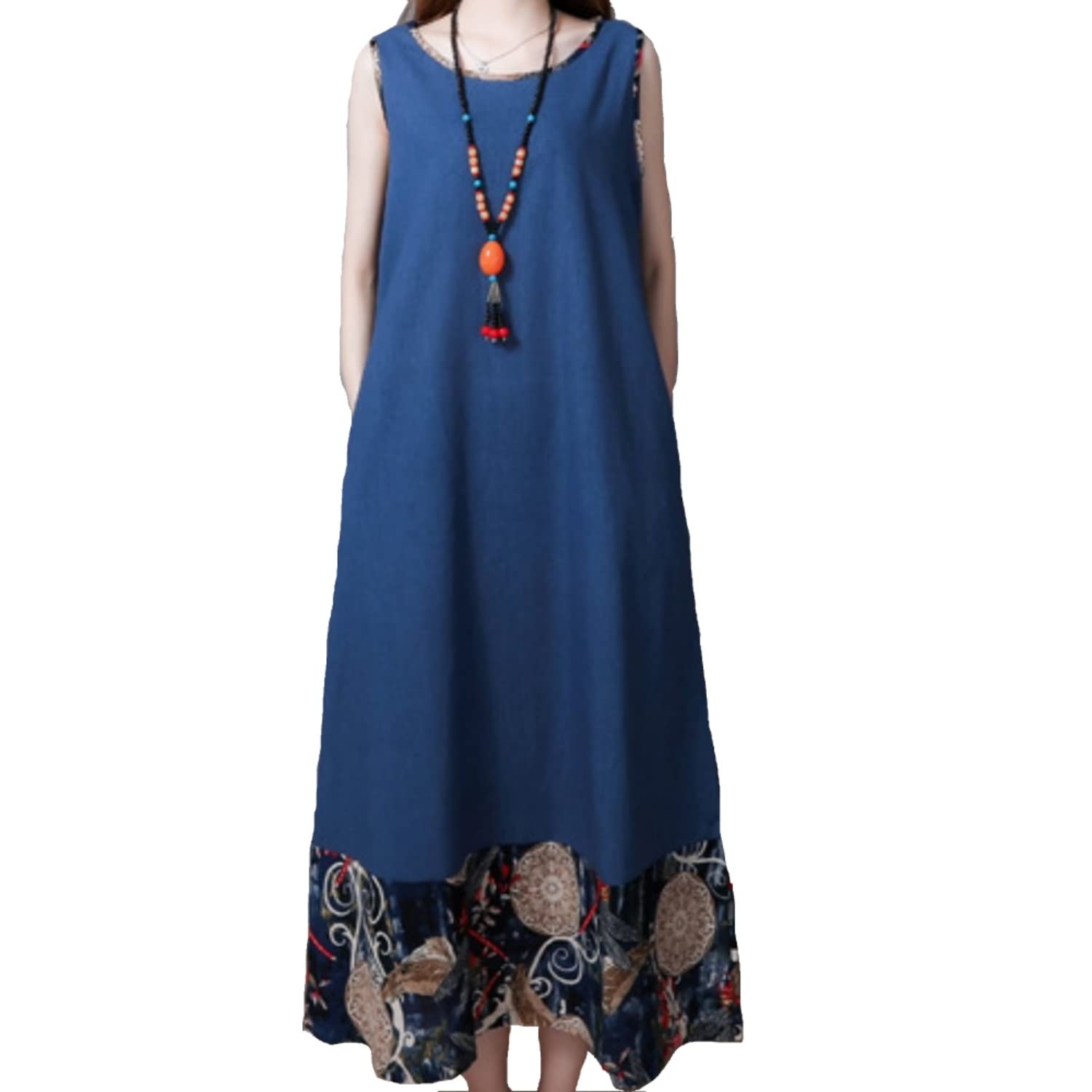 

Платье женское Sunny Wing Long Resort, цвет лесной зеленый и синий, весна/лето, стиль, без рукавов, для девочки, этнический, (XL, Синий) синий