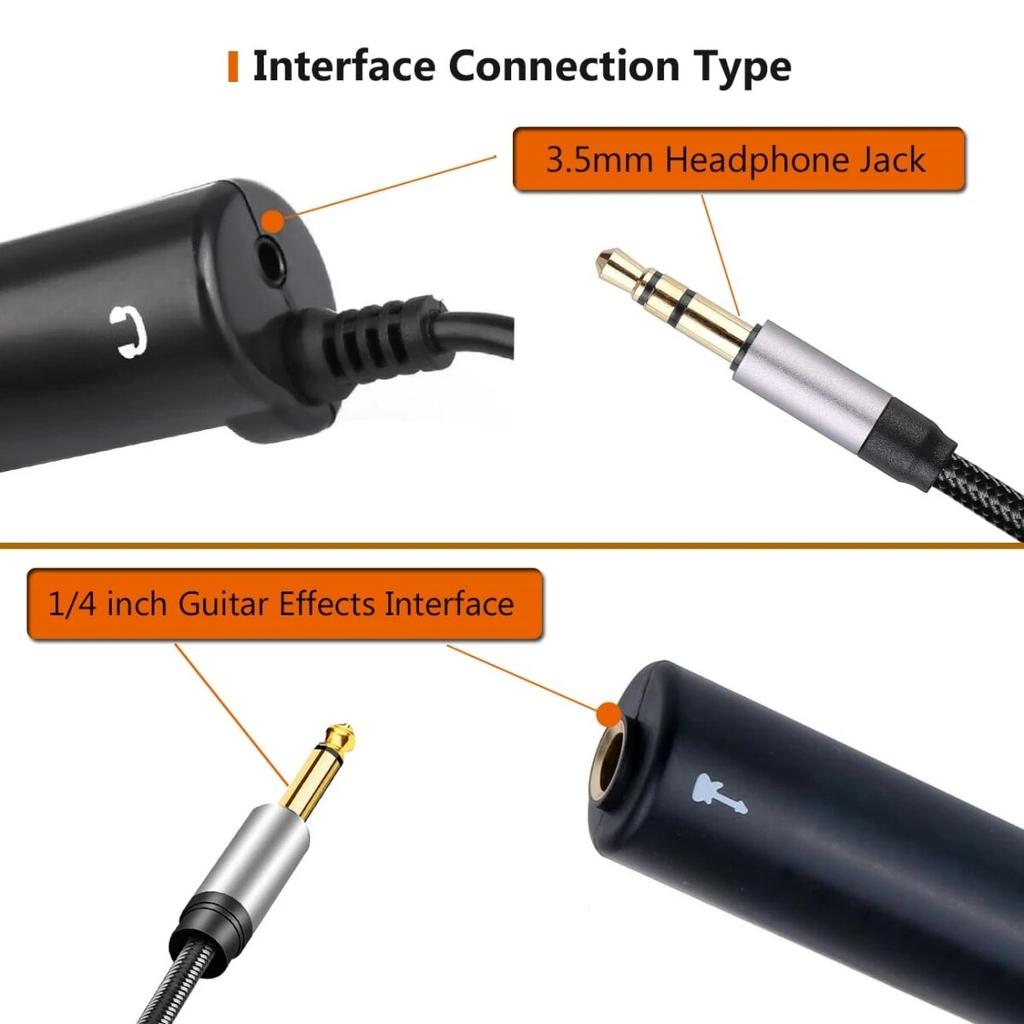 Miwayer Guitar Interface Converter Replacement For Phone Guitar Audio Interface Guitar Line Converter Guitar Accessories