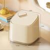 Space Saving Mini Trash Bin for Desk Press To Open Lid Plastic for Home and Office