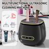 Ultrasonic 48KHz Automatic Denture Cleaner USB Multifunctional Makeup Brush Cleaner with 3 Timer Settings for Oral Care