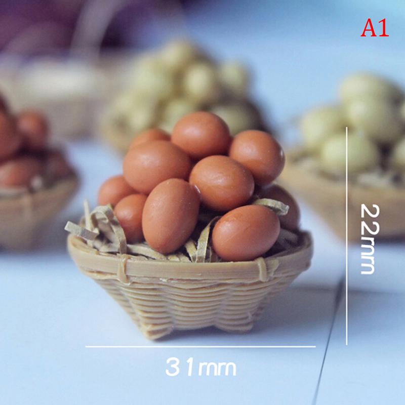 1:12 Mini Simulation Artificial Fruits Vegetables Doll House Furniture Decor Bamboo Basket Miniature Accessory For Children Kids