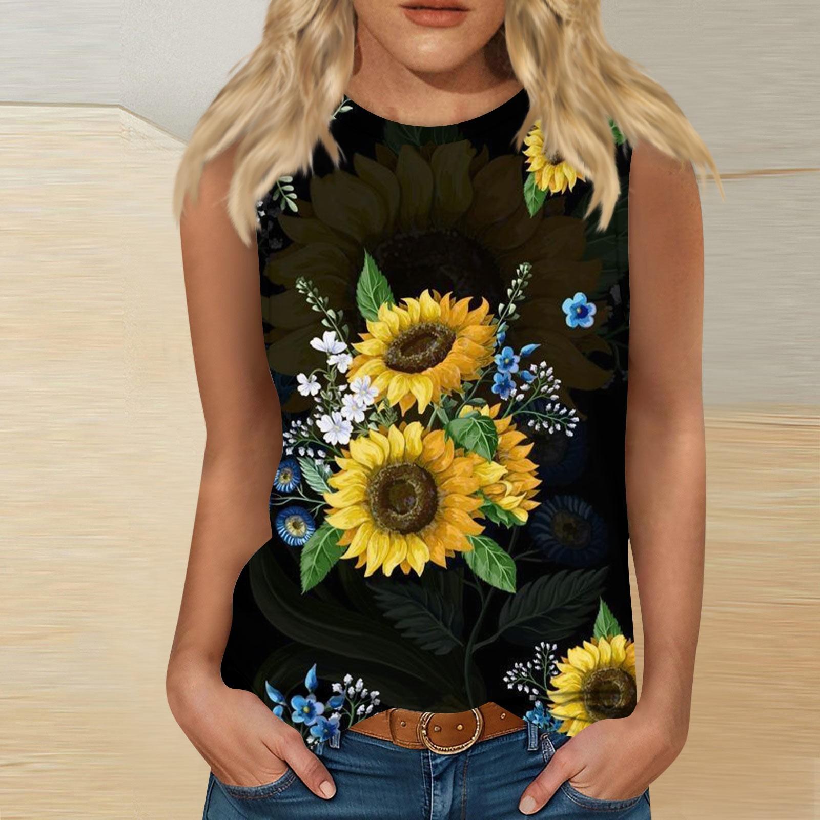 

Женский модный повседневный жилет с принтом и U-образным вырезом без рукавов, топ на подтяжках L чёрный