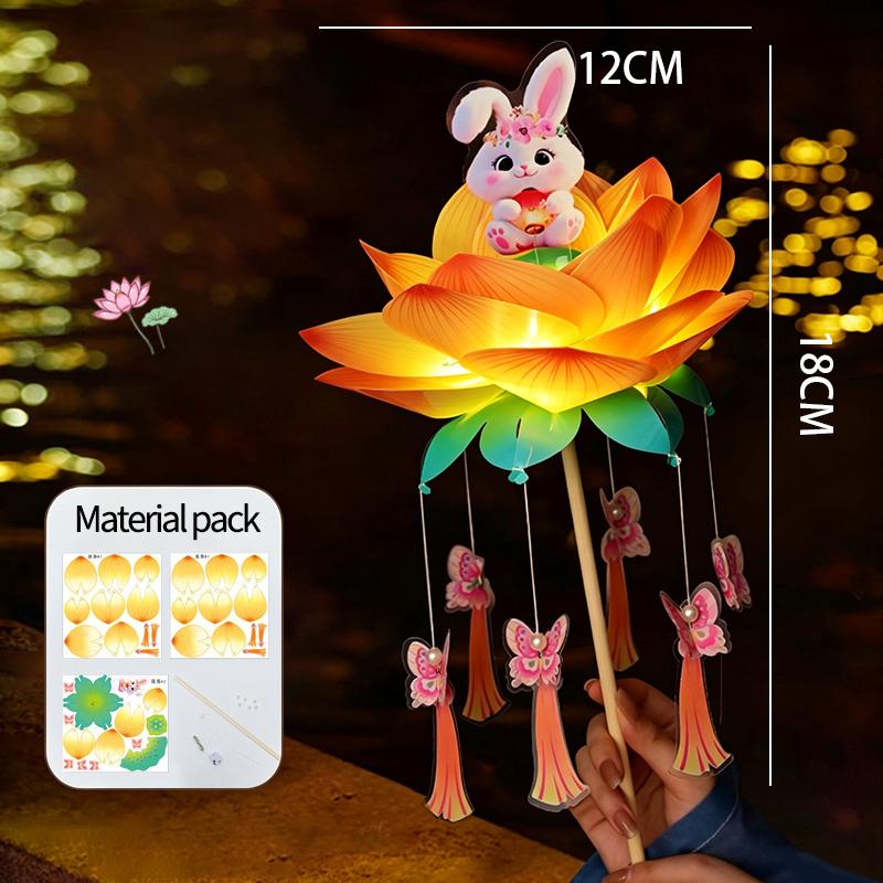 Mid Autumn Festival Lantern Palace Shape DIY Lantern Handmade Luminous Lamp Holiday Hanging Light Decor Birthday Gift Lanterns
