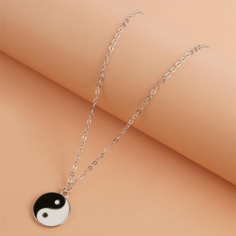Chinese for Philosophy Taoism Symbol Yin Yang Tai for Chi Yoga Alloy Pendant Necklace Amulet Fashion Jewelry Birthday Gi