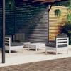 5 Pcs Garden Set with Anthracite Cushions Pine Wood