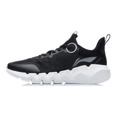 Li Ning Ln Flex Fabric Shock Absorbing Non-Slip Wear-Resistant Breathable Lightweight Low-Top Sports Casual Shoes Men Sneakers Black White ARKR005-1