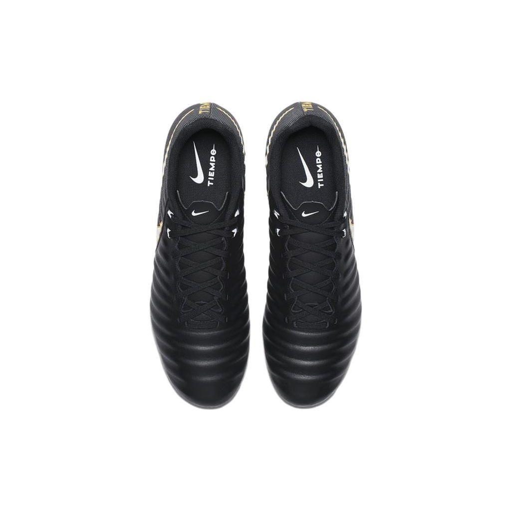 Nike Tiempo Ligera 6 Firm Ground Football Boots Men Football Boots Black White Gold 897744-002