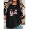 Made In 1956 Graphic T-Shirt Crew Neck Short Sleeve Regular Fit Casual Spring Summer Top