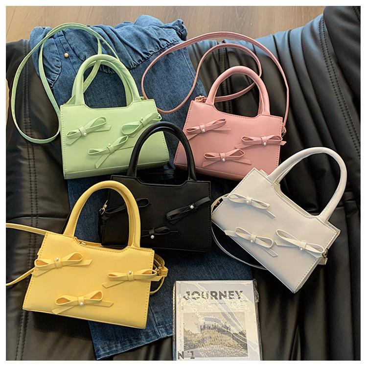 Koreański Styl Unikalna Kokarda Motylkowa Torba Podpachowa Damska Nowa Moda 2024 Osobowość Artystyczna Prosta Casualowa Torba Listonoszka Czarna Różowa Beżowa Zielona Żółta