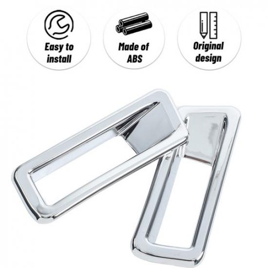 Chrome Rear License Plate Lamp Cover Trim Decor Frame For Dodge Ram 1500 2018+