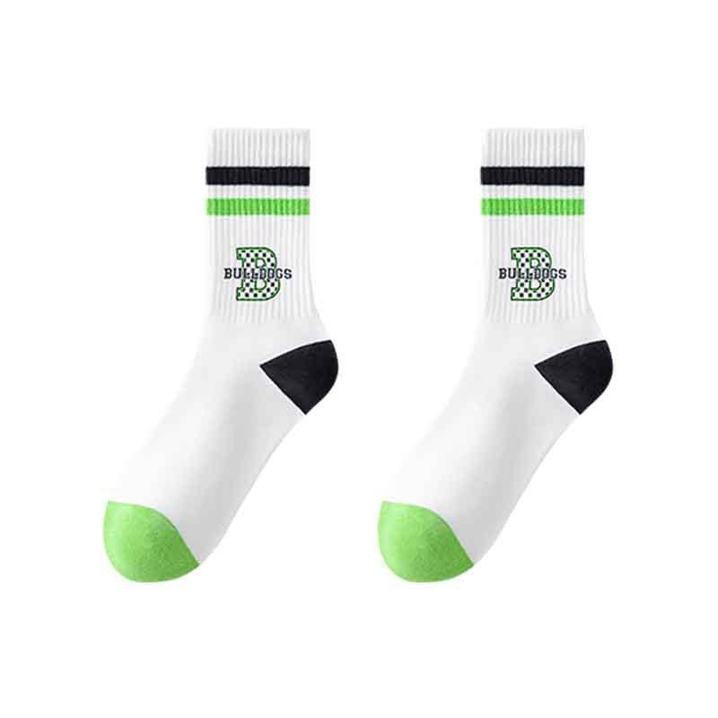 

Male Autumn and Winter Style Cotton Trend Youth Sports Basketball Tube Socks 1 pair зелёный/белый
