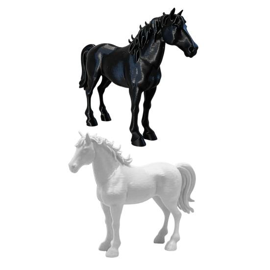 Pferdestatue, 3D-gedruckte realistische Pferdeskulptur, Sammler-Tierskulptur, Feng Shui Ornamente für Heim- und Büro-Schreibtischdekoration