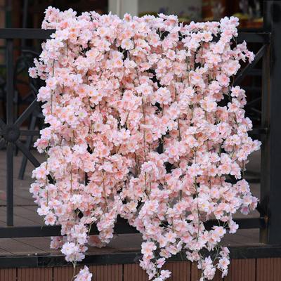 Ghirlanda di Fiori di Ciliegio da 70,8" Rampicante Artificiale di Fiori Rosa Ghirlanda di Fiori Finti in Seta da Appendere per Decorazione Archi di Casa, Matrimonio, Festa in Giardino