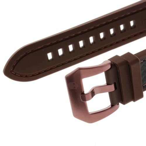 Hydrogen SKULL COLLECTION OTTO Men's 40mm Fashion Apparel Watch HW224007, Brown Dial, Stainless Steel, Rubber/Carbon, Automatic, 10 ATM Water Resistan