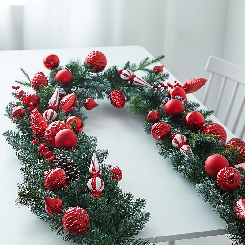 Christmas Wreath Vine Door & Wall Hanging Ornaments for Festive Atmosphere