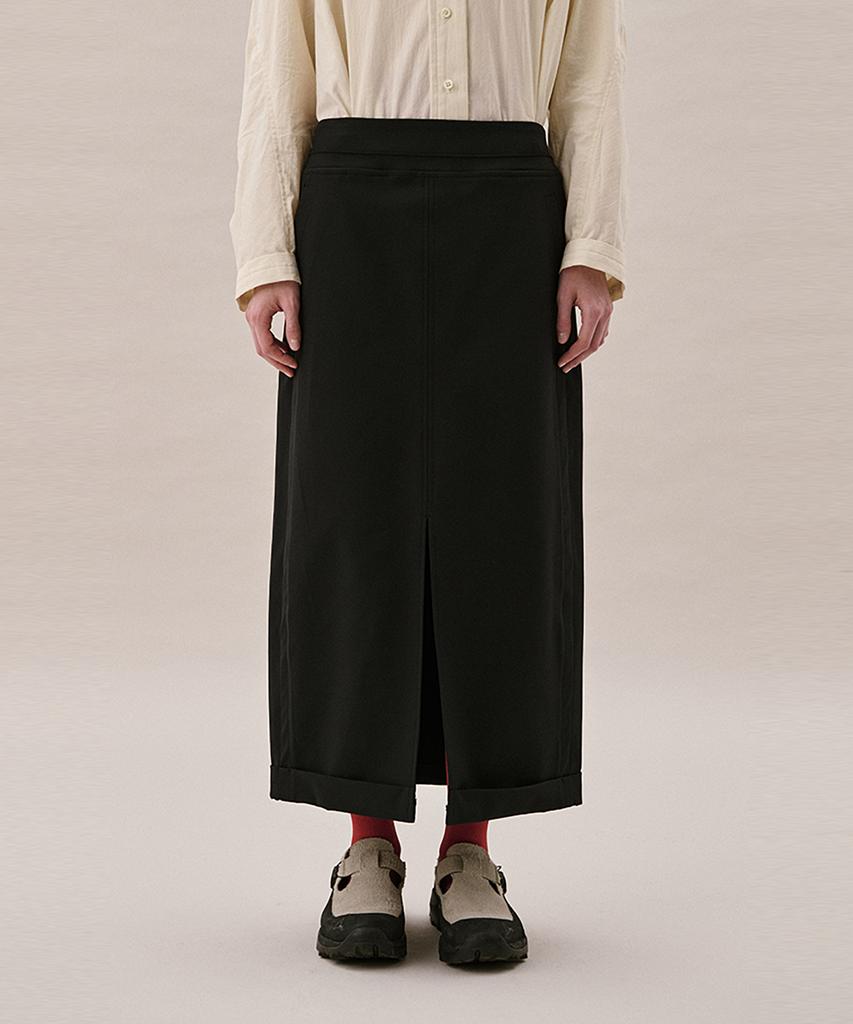 Awi Cuff Maxi Skirt_Black