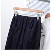 DIMANAF 2025 Autumn Plus Size Women Jeans Pants Denim Elastic Basic Blue High Waist Trousers Oversize New Pants 5XL