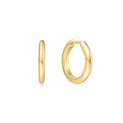 ANIA HAIE Gold Tube Kleine Huggie 925 Silber Ring Ohrringe E062-01G