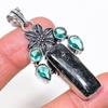 Natural Nuummite Gemstone 925 Sterling Silver Jewelry Pendant 2.29" AP-14041