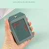 2 Card Slot Employee Work ID Card Set Hanging Rope PU Leather Bus Meal Card Chest Badge