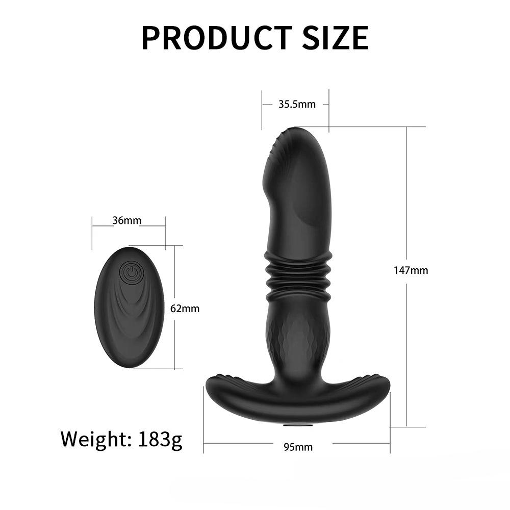 Remote Control Vibrating Anal Plug - Adjustable Wearable Adult Toy for Men & Women