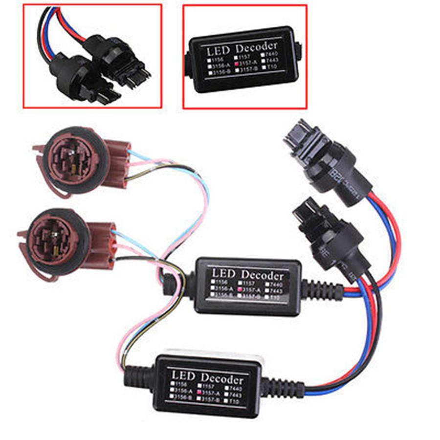 2pcs 12v 3157 Led Decoder Adapter Anti Hyper Blink Flash Cancel Error Lamp