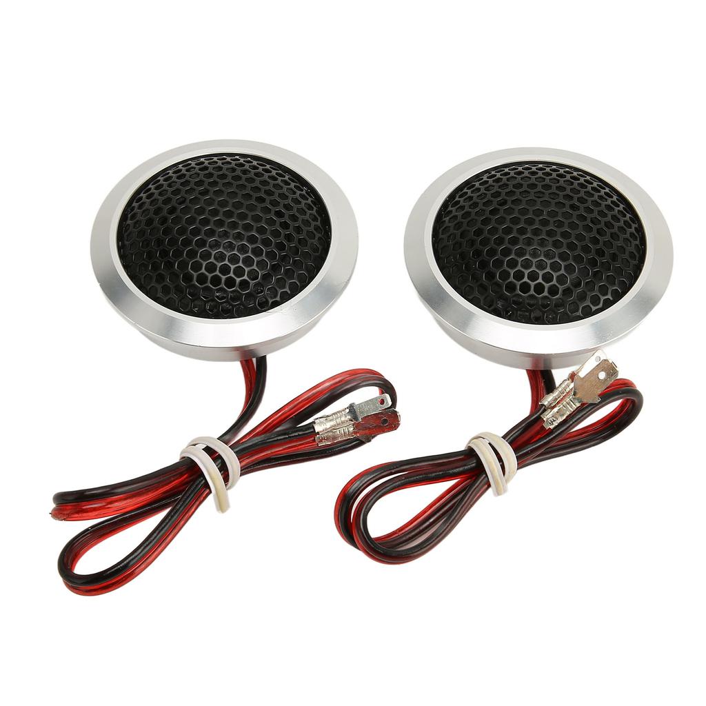 2pcs 150W Dome Tweeter 2 Way System High Sensitivity Silver Black Dome   Tweeter for Car   Systems