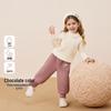 JELLYBABY Girls' Antibacterial Far-Infrared Fleece-Lined Casual Pants