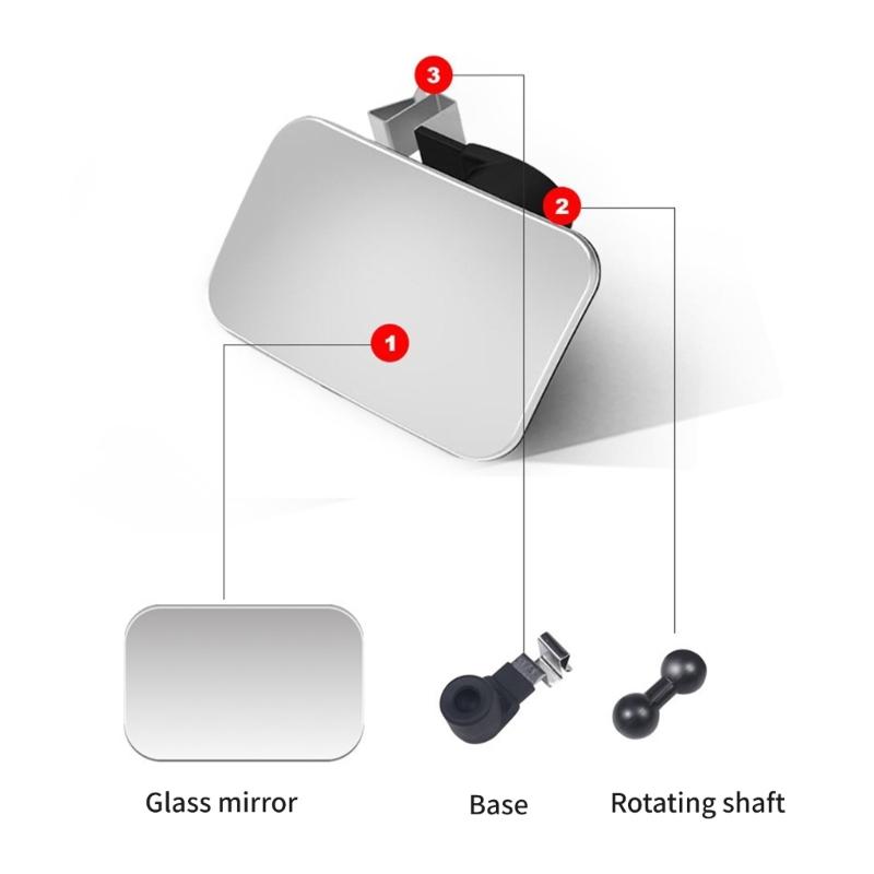 Shatterproof ABS Frame Glass Convex Rearview Mirror For Enhanced Motorcycles Vehicle Visibility And Easy Installation