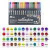 48-Color Double-Line Pen Set: Dreamy Glitter, Metallic, & Fluorescent Markers