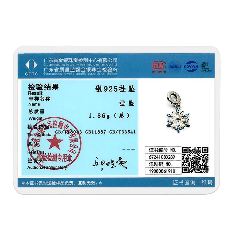 Original Charms Copper Winter Ice Frost Snowflake Beadss Fit Platabracelets For Women Jewelry Making Gifts