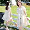 Summer Maternity Print Dress: Stylish Net Celebrity 2022 Collection - Lightweight and Advanced Design.