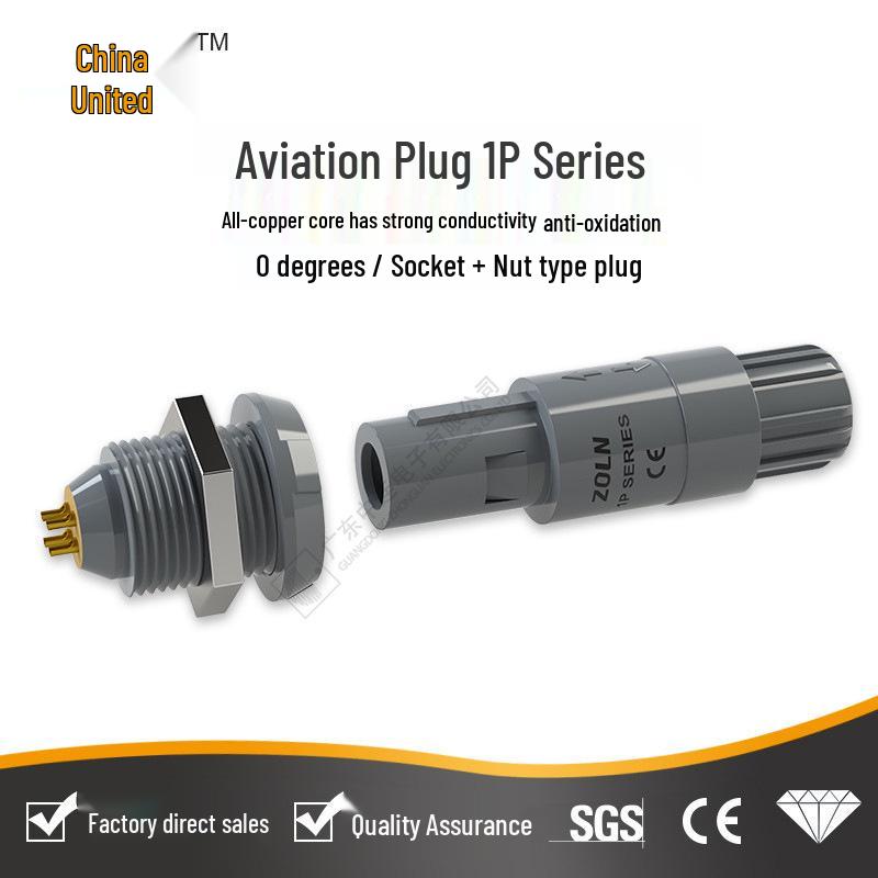 Zhonglian Push-Pull Self-Locking Medical Connector 678-Pin 1P Aviation Plug Socket