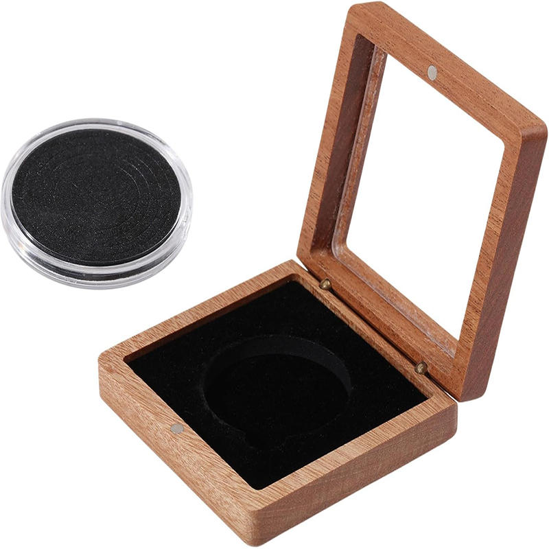 Wooden Storage Box for Ancient Coins & Commemorative Medals Collection Display Case Protector Organizer for Collectors
