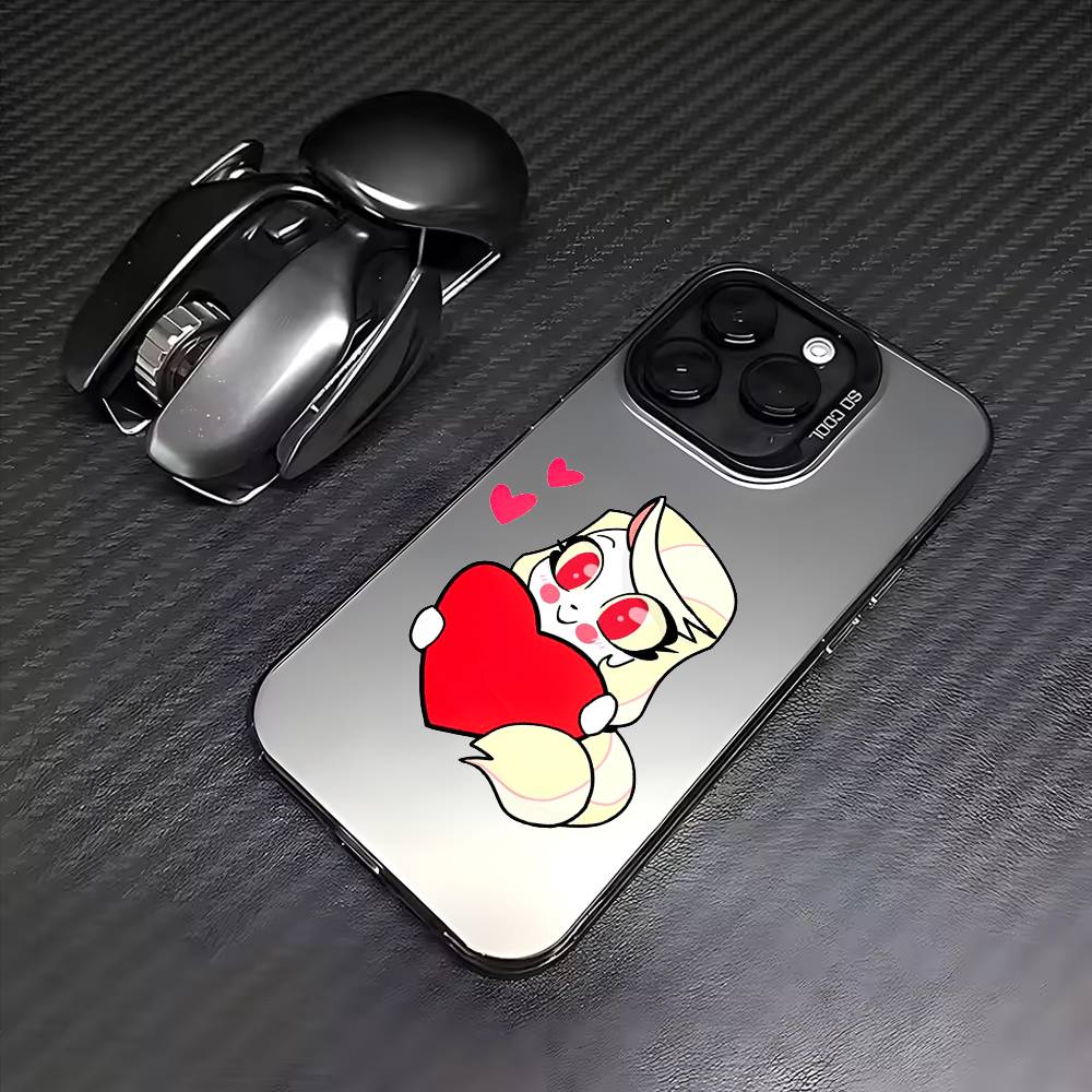 

H-Hazbin H-Hotel Charlie Morningstar Phone Case For iPhone 17,16,15,14,13,12,11 Plus,Pro Max,Colored Silver Phone Case iPhone17promax