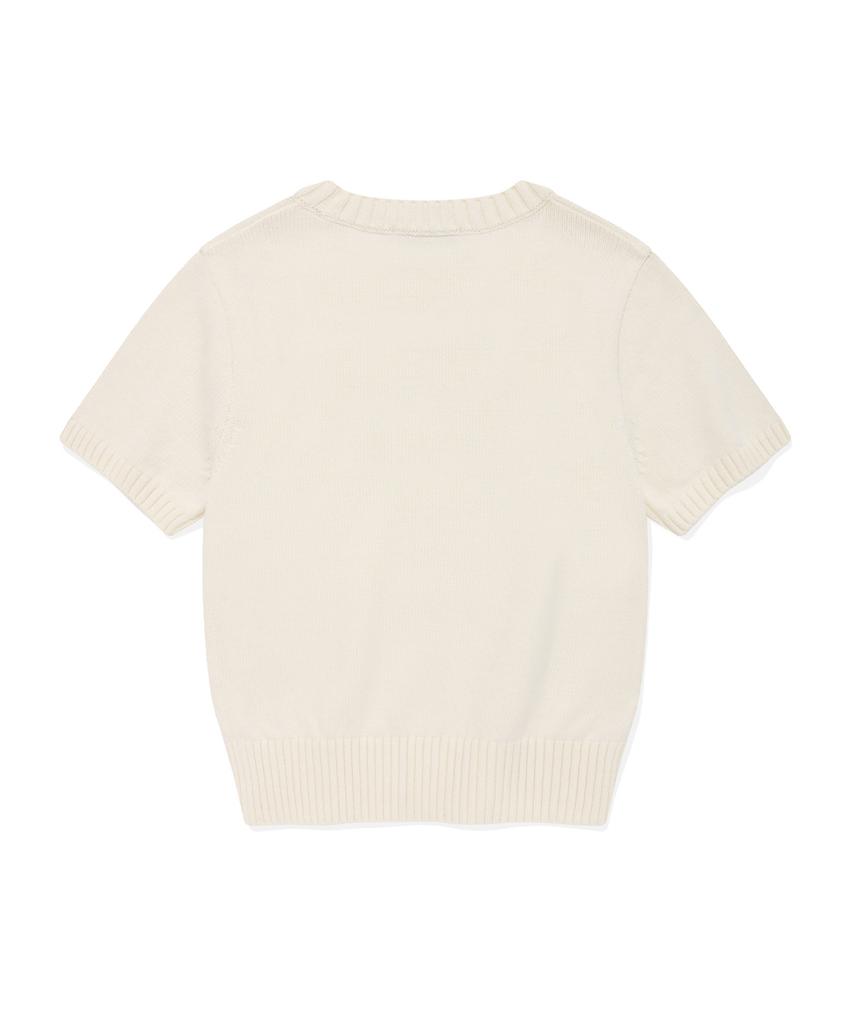 FALLETT Story Logo Summer Knit Ivory
