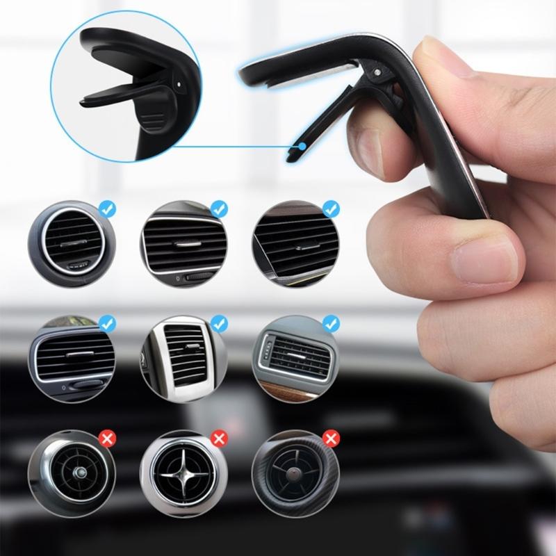 2pcs Phone Holder Car Air Vent Mounted Cellphone Holder for Phone 16 15 14 13 Magnetic Phone Stand 360 Degree Rotating